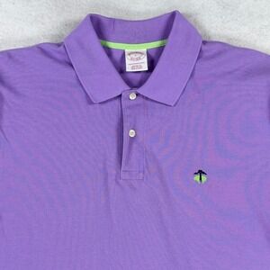Brooks Brothers Mens Performance Polo Shirt Large Purple Original Fit Cotton